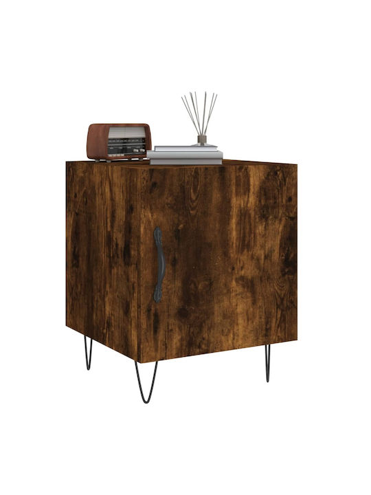 Wooden Bedside Tables 2pcs Καπνιστή Δρυς 40x40x50cm
