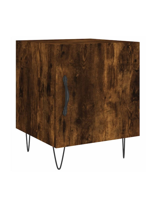 Wooden Bedside Tables 2pcs Καπνιστή Δρυς 40x40x50cm