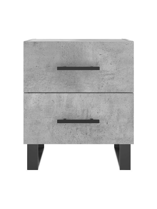 Κομοδίνα Ξύλινα Γκρι 2τμχ 40x35x47.5cm