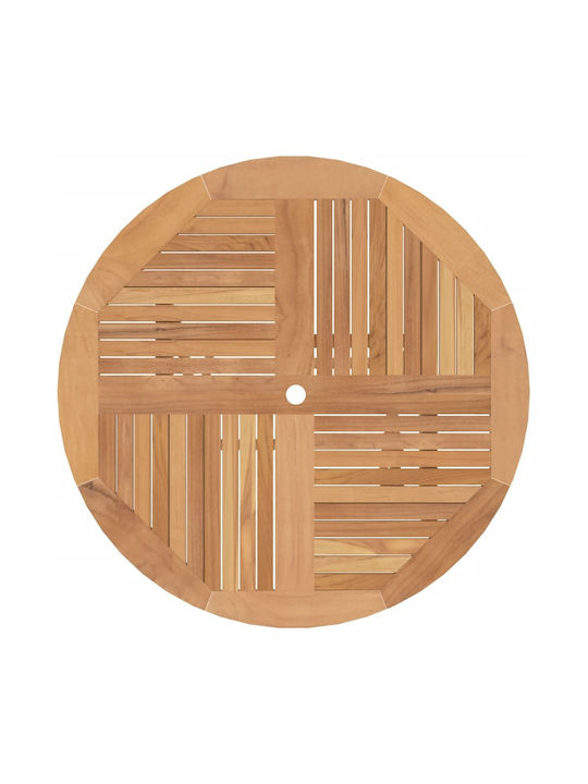 Garten- und Terrassentisch aus Teak Zusammenklappbarer Teak 120x120x75cm