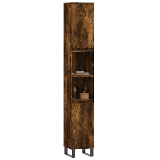 vidaXL Στήλη Μπάνιου Τοίχου Μ30xΒ30xΥ190cm Δρυς