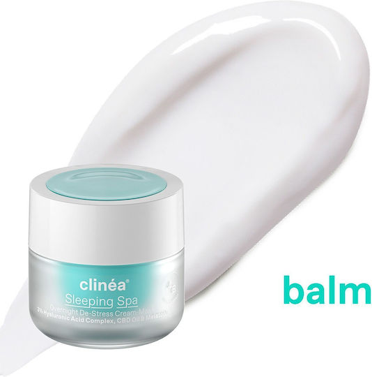 Clinea Sleeping Spa Refill Ενυδατική Κρέμα Προσώπου Νυκτός με Υαλουρονικό Οξύ & Πρεβιοτικά 50ml