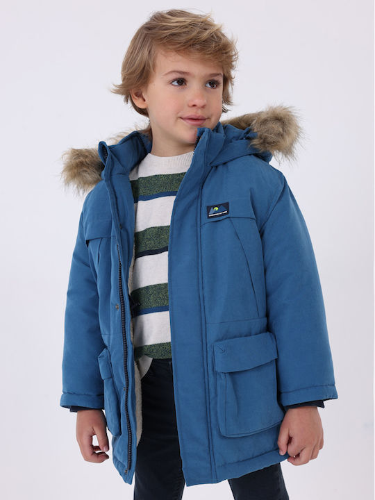 Kids' Parka Long with Hood Blue