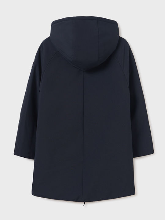 Kids' Parka Long with Hood Navy Blue