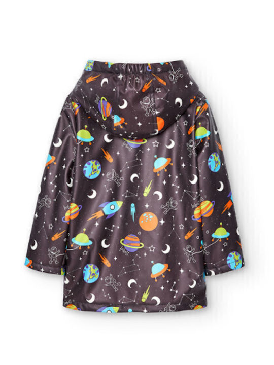Waterproof Kids' Casual Jacket Long with Lining & Hood Anthracite