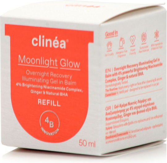 Clinea Moonlight Glow Nachfüllen Gel Gesicht Nacht 50ml