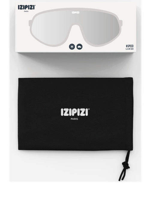 Izipizi Unisex Sunglasses with Gray Plastic Frame and Silver Mirror Lens