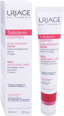 Uriage Tolederm Control fără culoare Rich Hidratantă Cremă Pentru Față 40ml