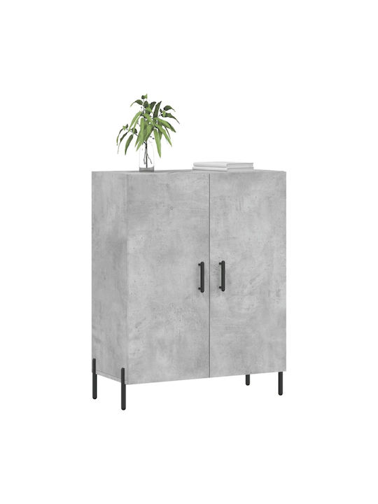 Living Room Cabinet made of Wood and Metal Grey 69.5x34x90cm