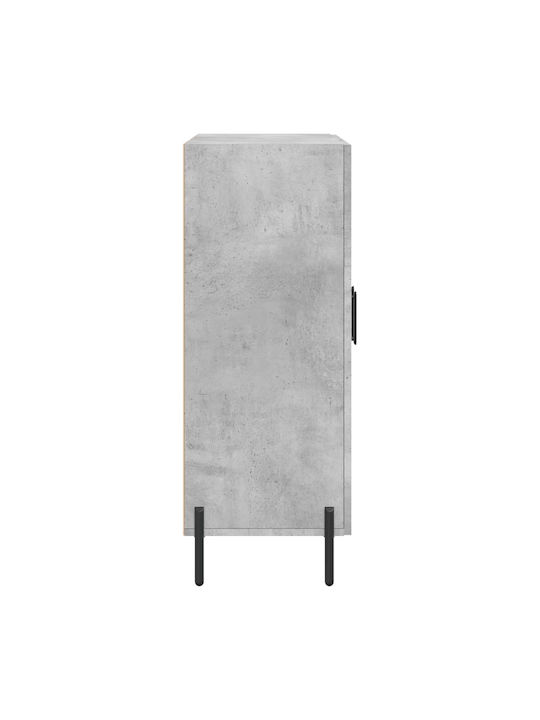 Living Room Cabinet made of Wood and Metal Grey 69.5x34x90cm