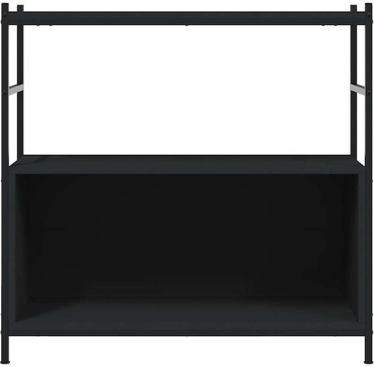 Βιβλιοθήκη Μαύρη 80x30x78.5εκ.
