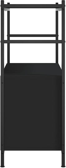 Βιβλιοθήκη Μαύρη 80x30x78.5εκ.