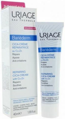 Uriage Bariederm 24ωρη Ενυδατική & Αναπλαστική Κρέμα Προσώπου για Ευαίσθητες Επιδερμίδες 40ml