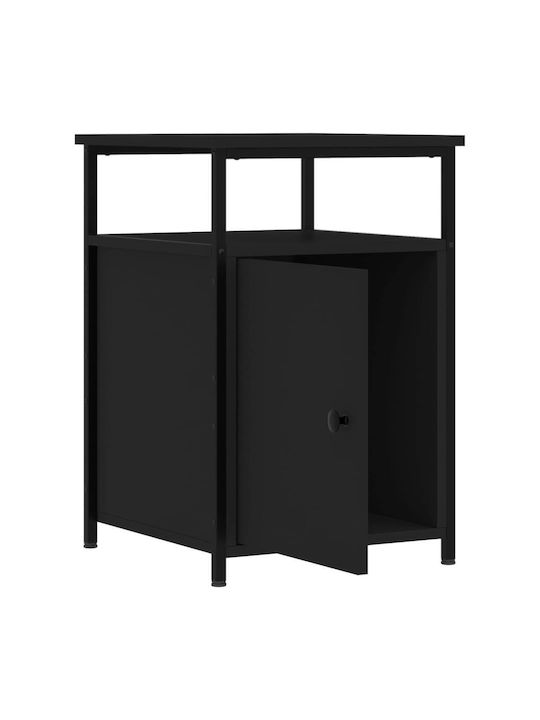 Κομοδίνα Ξύλινα Μαύρα 2τμχ 40x42x60cm
