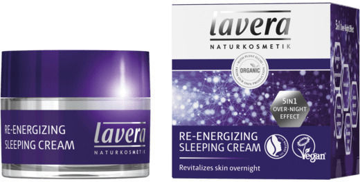 Lavera Re-Energizing Κρέμα Προσώπου Νυκτός για Ενυδάτωση & Ανάπλαση με Υαλουρονικό Οξύ 50ml