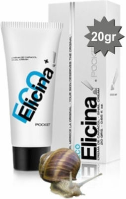 Elicina Eco Plus Tasche 24h Feuchtigkeitsspendend & Anti-Aging Creme Gesicht für Trockene/Empfindliche Haut mit Schneckensekret 20ml