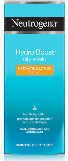 Neutrogena Hydro Boost City Shield 24ωρη Ενυδατική Λοσιόν Προσώπου Ημέρας με SPF25 & Υαλουρονικό Οξύ 50ml