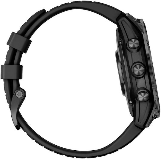 Garmin epix Pro (Gen 2) Standard Edition Stainless Steel 47mm Waterproof Smartwatch with Heart Rate Monitor (Slate Grey with Black Band)