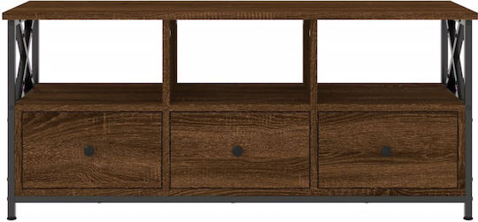 Mobilier TV Din Metal Și Lemn Maro L102xA33xÎ45cm