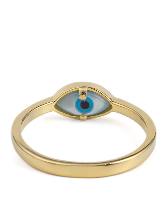 George Art Jewels Γυναικείο Δαχτυλίδι από Ασήμι Επιχρυσωμένο