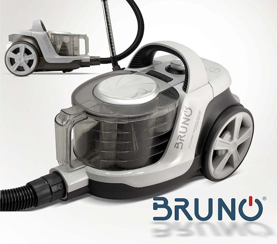 Bruno BRN-0137 Vacuum Cleaner 800W Bagless 3lt White