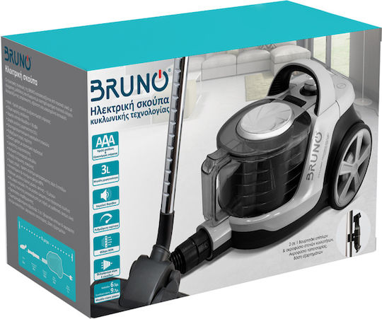 Bruno BRN-0137 Vacuum Cleaner 800W Bagless 3lt White