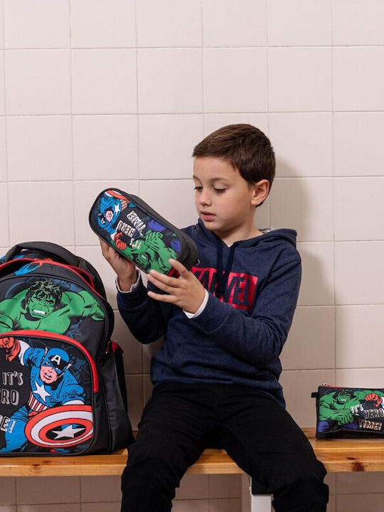 Cerda Avengers School Bag Backpack Elementary, Elementary Multicolour with Water Bottle Holder
