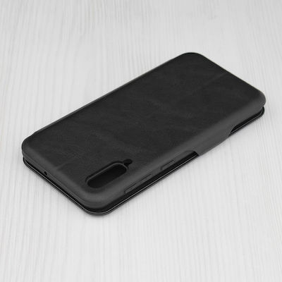 Techsuit Techsuit Safe Buchen Sie Leder / Silikon Schwarz (Galaxy A30s) KF2313200