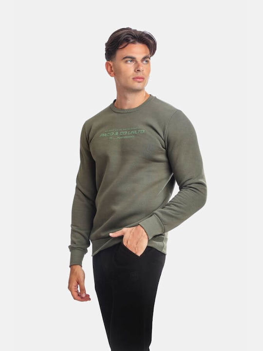 Paco & Co Herren Sweatshirt mit Kapuze Khaki