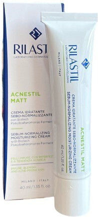 Rilastil Acnestil 24ωρη Ενυδατική Κρέμα Προσώπου κατά των Ατελειών & της Ακμής με Υαλουρονικό Οξύ 40ml