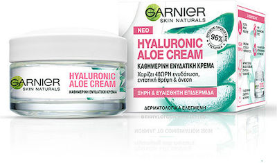 Garnier 48ωρο Ενυδατικό & Αναπλαστικό Gel Προσώπου Ημέρας για Ξηρές/Ευαίσθητες Επιδερμίδες με Υαλουρονικό Οξύ & Aloe Vera 50ml