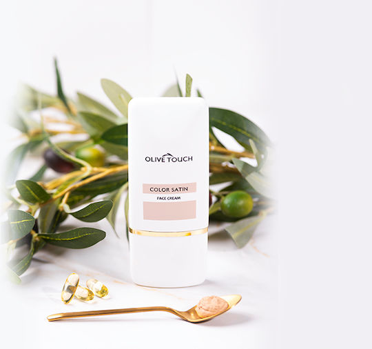 Olive Touch Color Satin Creme Gesicht Tag Gefärbt und SPF30 50ml