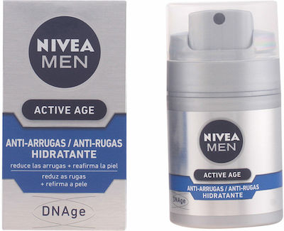 Nivea Active Age Active Age 24ωρη Ανδρική Κρέμα Προσώπου Ημέρας με SPF15 για Ενυδάτωση & Ατέλειες με Υαλουρονικό Οξύ 50ml