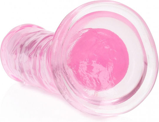 Shots Real Rock Crystal Clear Ρεαλιστικό Dildo με Βεντούζα Ροζ 14.5cm