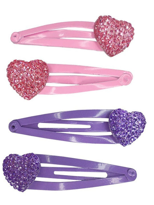 Great Pretenders Set of Kids Hair Clips with Hair Clip Heart 6pcs 88032