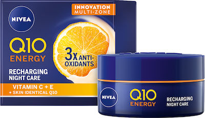 Nivea Q10 Energy Moisturizing Night Cream Suitable for All Skin Types with Vitamin C 50ml