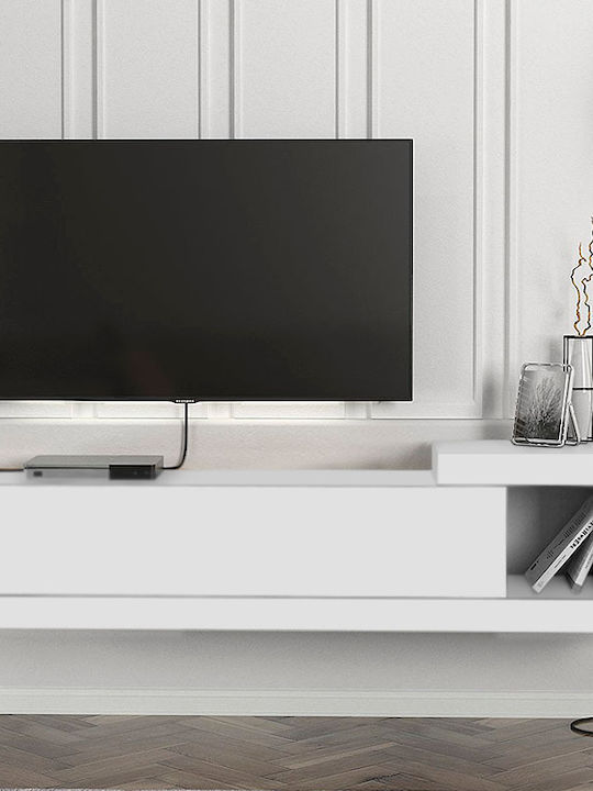 TV Stand Volare White L150xD29.6xH38.6cm