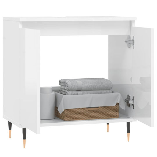 vidaXL Waschtisch ohne Waschbecken L58xB33xH60cm Weiß