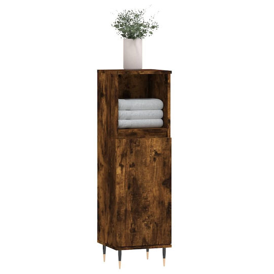vidaXL Waschtisch ohne Waschbecken L30xB30xH100cm Eiche