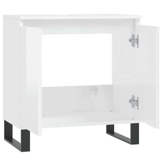 vidaXL Waschtisch ohne Waschbecken L58xB33xH60cm Weiß