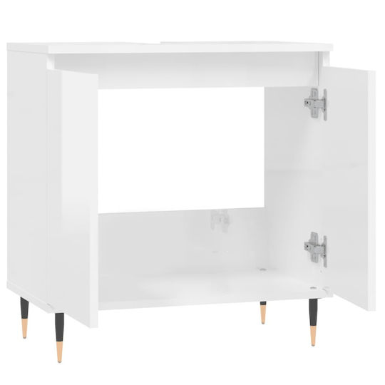 vidaXL Waschtisch ohne Waschbecken L58xB33xH60cm Weiß