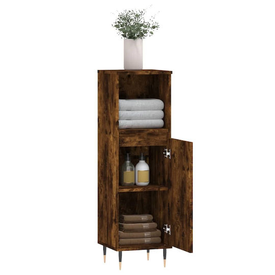 vidaXL Waschtisch ohne Waschbecken L30xB30xH100cm Eiche