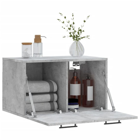 vidaXL Ντουλάπι Μπάνιου 60x36.5x35cm Γκρι