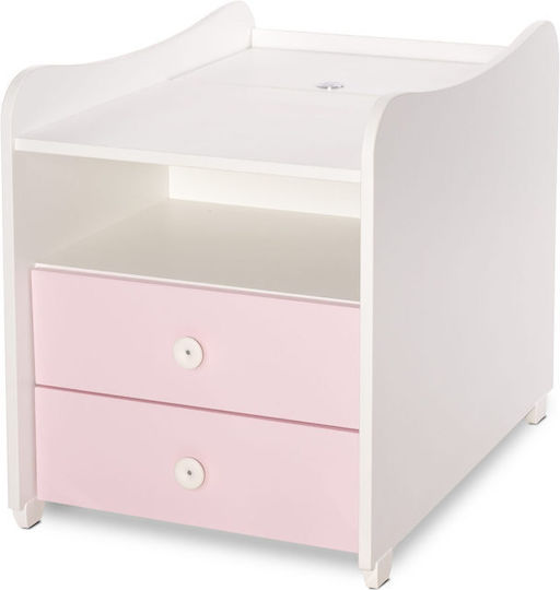 Lorelli Πολυμορφική Κούνια Combo White / Orchid Pink με Συρτάρι