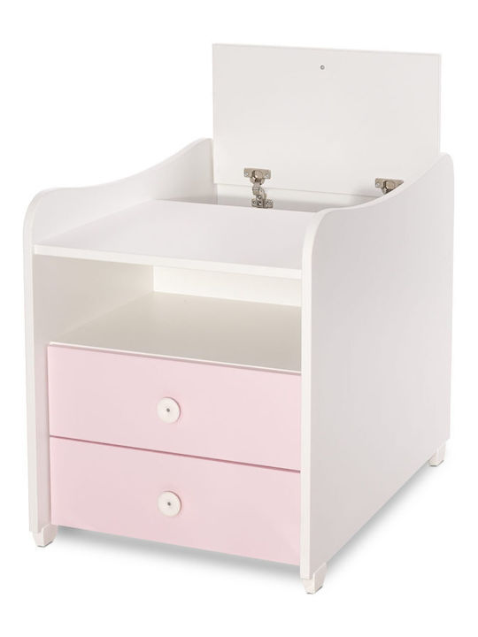 Lorelli Πολυμορφική Κούνια Combo White / Orchid Pink με Συρτάρι