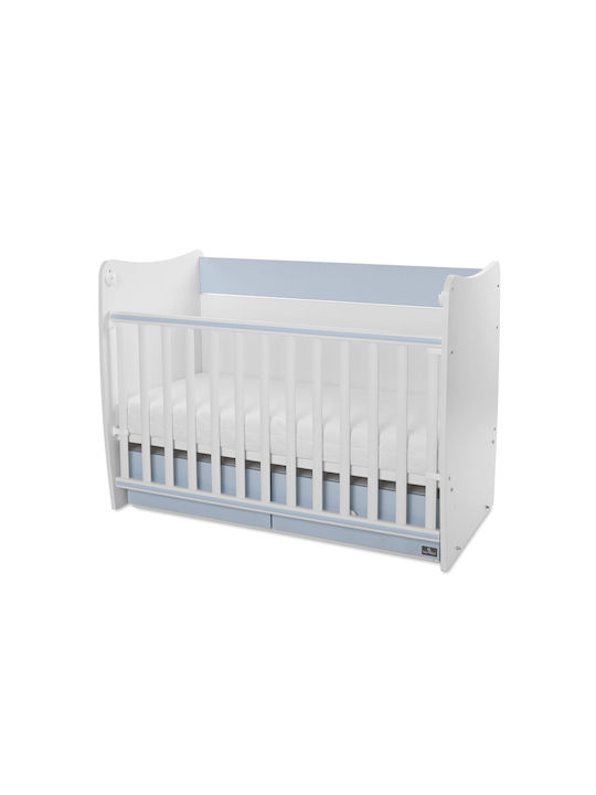 Lorelli Convertible Baby Crib Matrix White / Baby Blue for Mattress 60x120cm