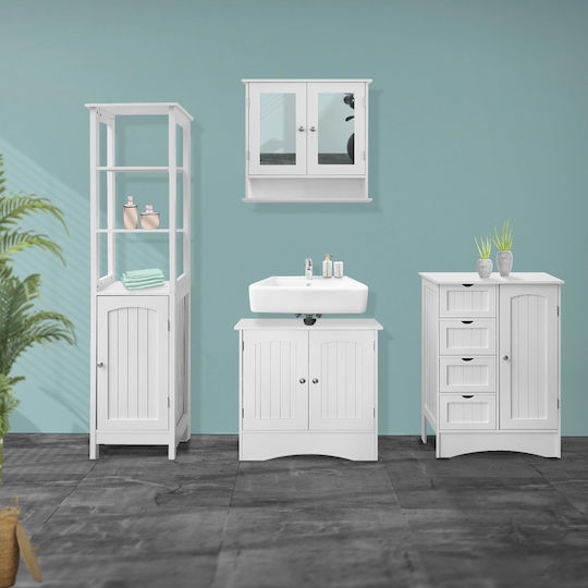 ML-Design Ντουλάπι Μπάνιου 55x30x81cm Λευκό