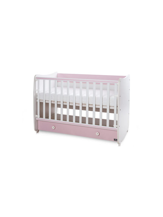 Lorelli Κούνια Dream White / Orchid Pink με Συρτάρι