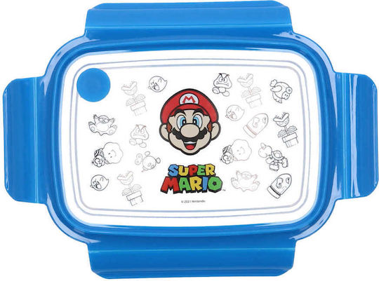 Super Mario Super Mario Неръждаемо стоманено детско контейнерче за храна Светлосин x x 7cm