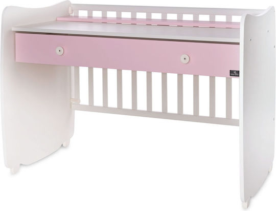 Lorelli Cabriolet Patut Copii Dream Alb / Roz Orhidee Cu Sertar